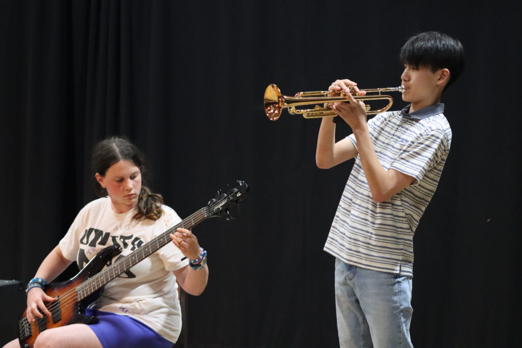 Bass and trumpet, Camp Encore Coda